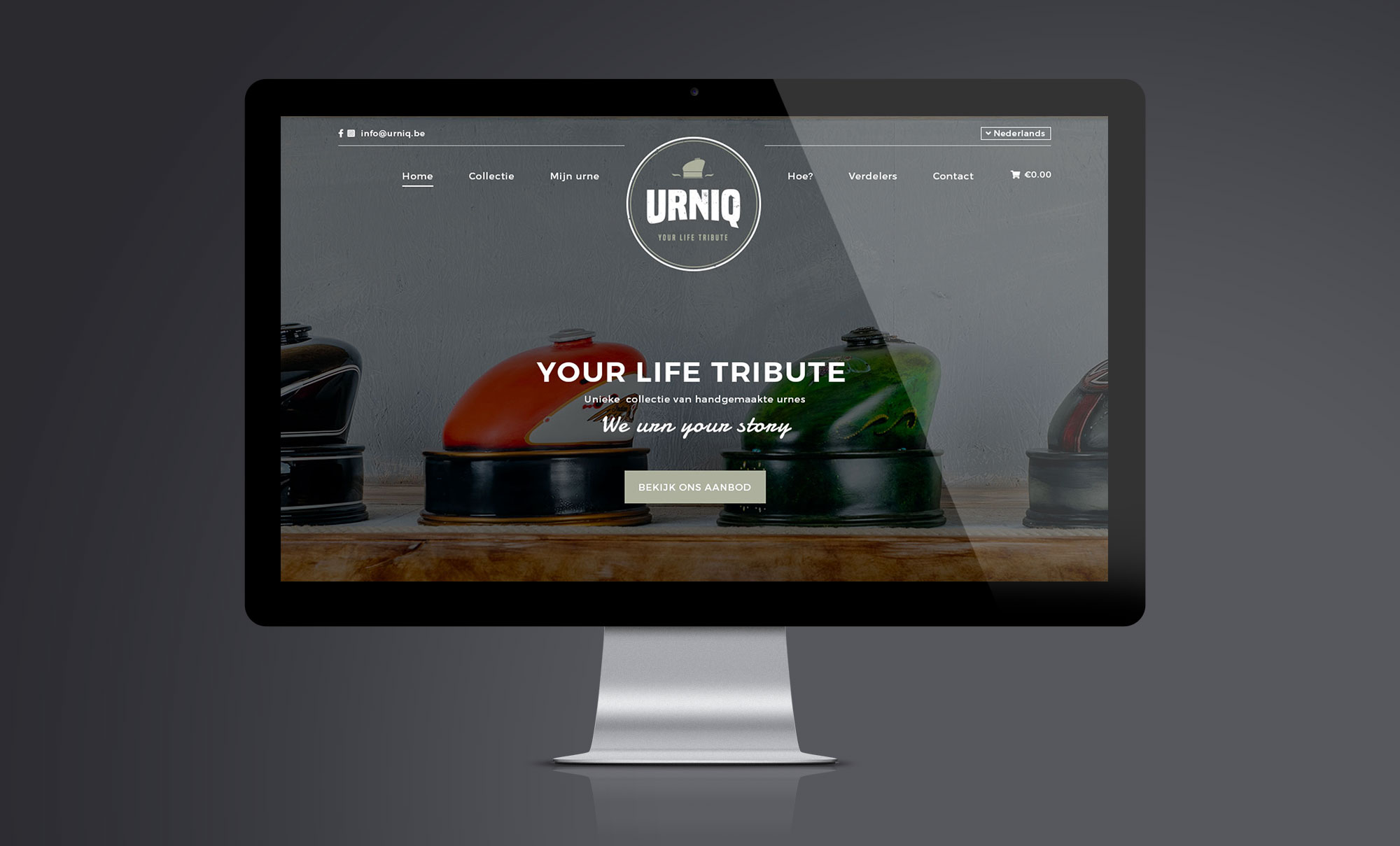 Urniq website design