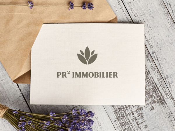 Pr2 Immobilier branding en logo design
