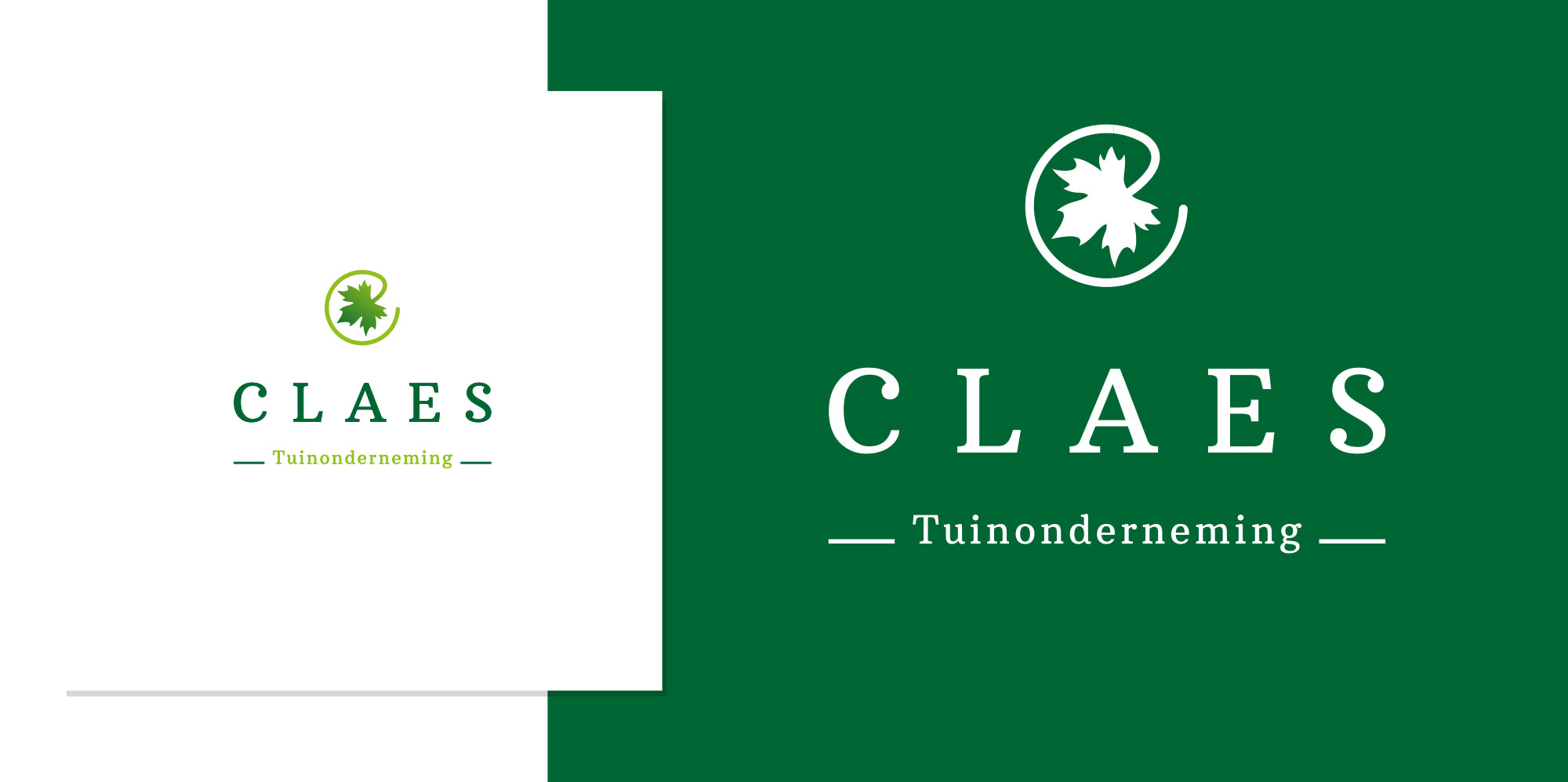 Claes tuinonderneming logo ontwerp